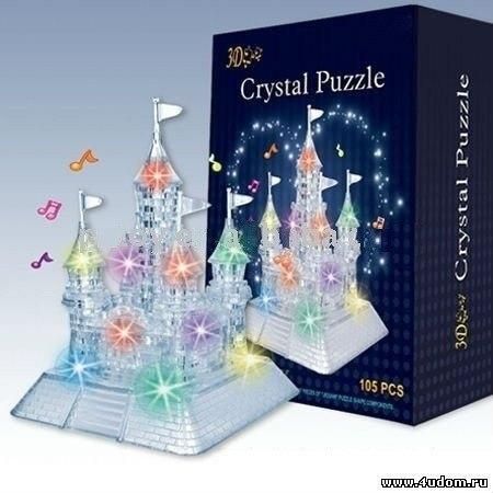 3D Кристалл Пазл Музыкальный Замок с подсветкой - Ночник