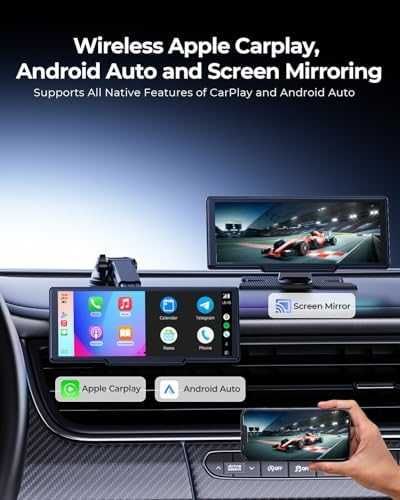 Нов Портативен CarPlay дисплей GPS, Bluetooth, гласов контрол за кола