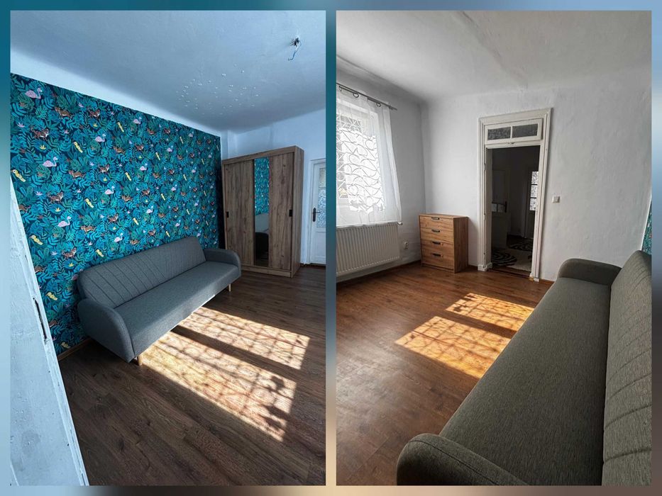 Inchiriez casa Bucurestii Noi 3 camere, renovata si mobilata modern, curte 400mp cu gratar si mobilier, metrou 8min, parcare