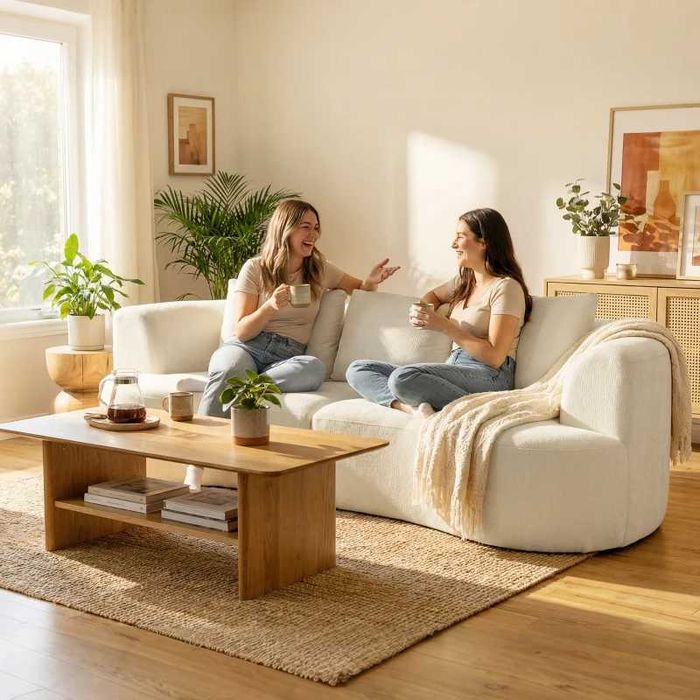 Триместен диван HOMCOM, 260 см шенилна тапицерия