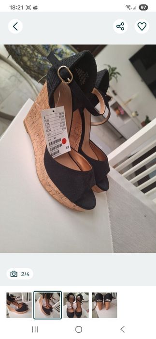 Sandale damă,H&M, noi,cu eticheta, nr 38