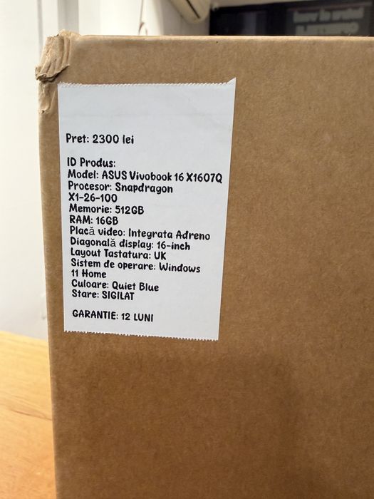 Asus Vivobook 16 X1607Q 512GB/16 Ram