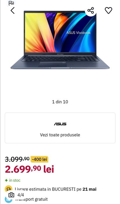 Notebook Asus A1500E-Black