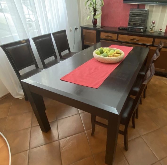 Masa extensibila cu 8 scaune # 100x180/245