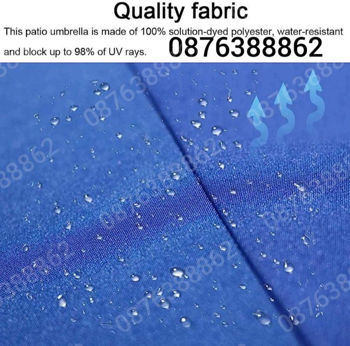 Плажен Чадър с Двоен Покрив за Стабилност при Вятър 220см.