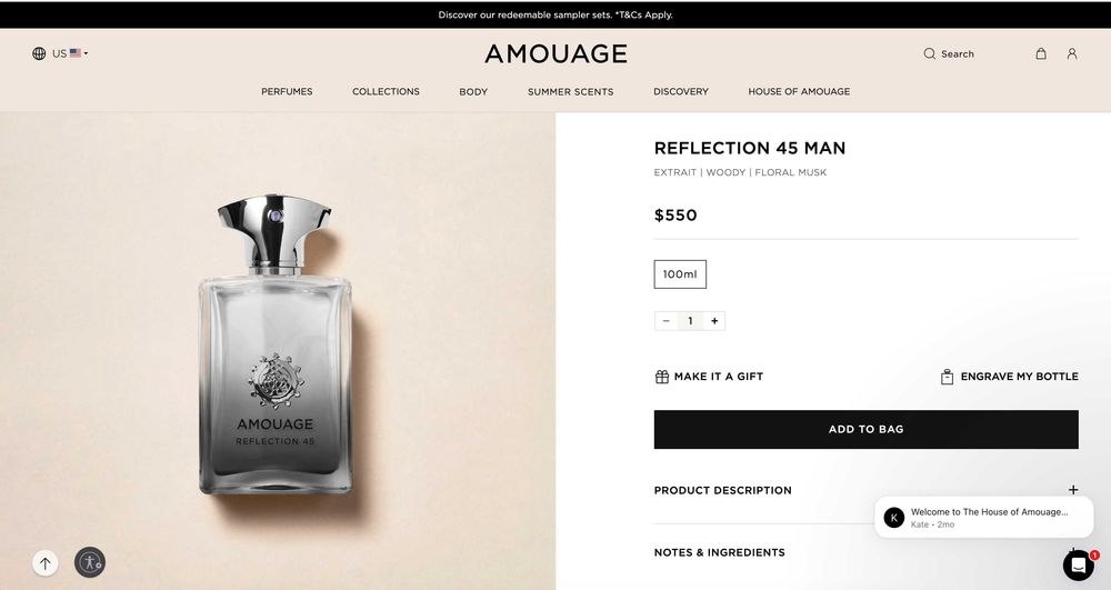 Amouage Beach Hut Man, Jubilation, Reflection 45