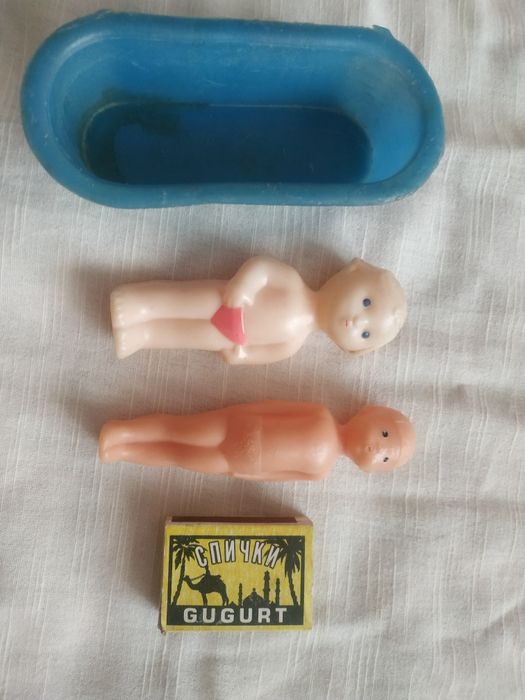 Кукла пупс, ванночка. СССР.