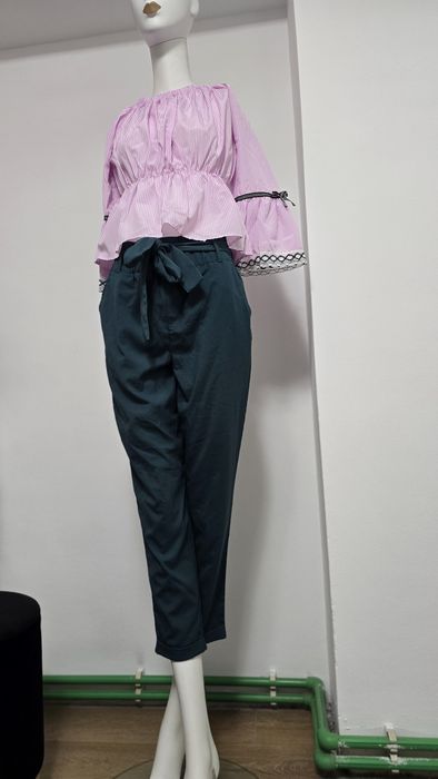 Set pantaloni si top bluza stil gypsy