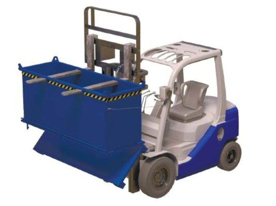 Container cu fund basculaant pt. stivuitor