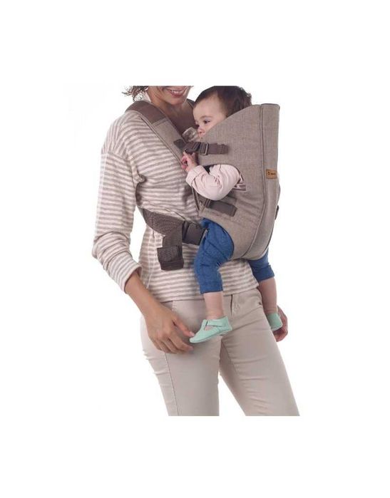 Marsupiu 3 in 1 anatomic Jane Dual Bronz rucsac ham bebelus fata spate