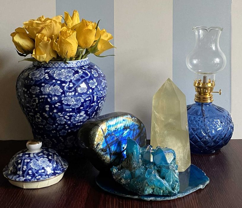 Decor Cristale - Labradorit&Citrin&Cuart Aura - Set Cristale