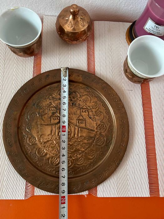 Set ceai/cafea otoman alama TURCIA tăviță ceșcuțe Portelan zaharnița