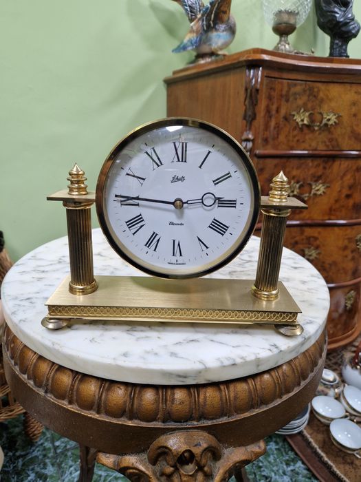 Рядък антикварен колекционерски немски настолен часовник Shcatz