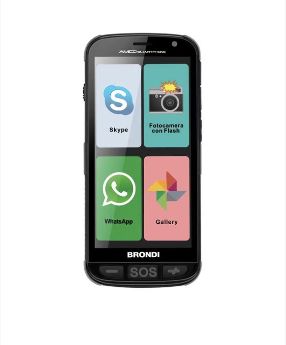 Smartphone brondi amico persone cu dizabilitati