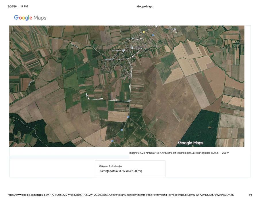 Teren extravilan agricol 1,16 ha