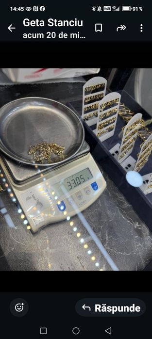 Vând lănțișor din aur de 14 k