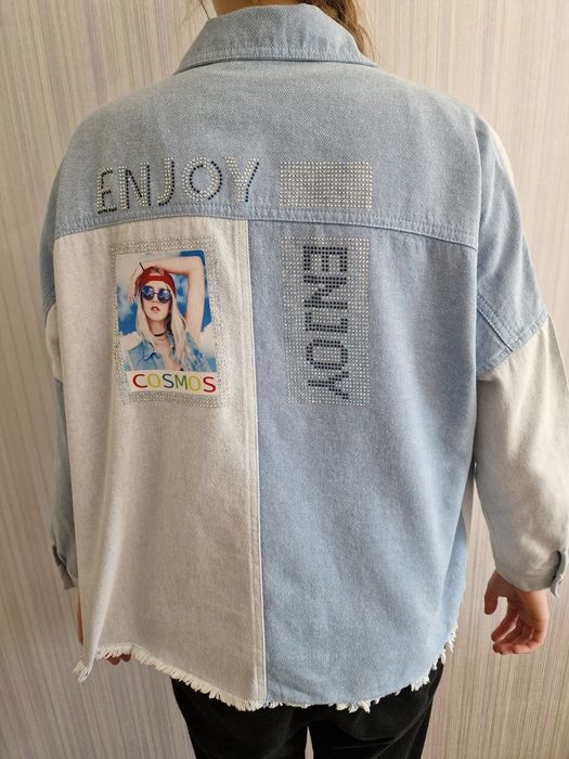 Джинсовая рубашка. 150-160 см