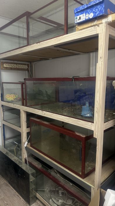 Продам стеллаж с аквариумами