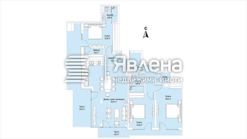 Продава се Четиристаен апартамент в София, Лозенец - 206 кв.м за 3848 €/кв.м - Снимка #1