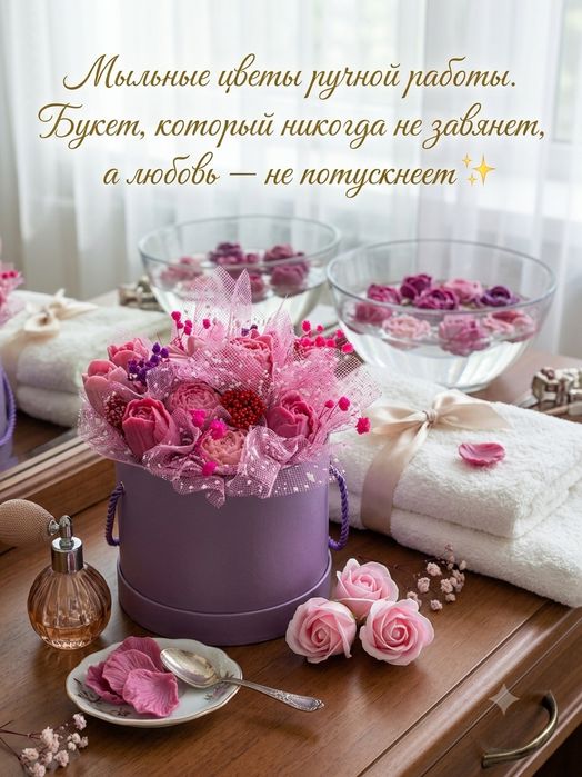 Мыльные цветы ручной работы