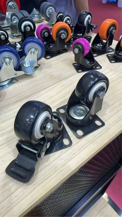 Поворотные колёса с тормозом и без тормоза нагрузка до 30 кг