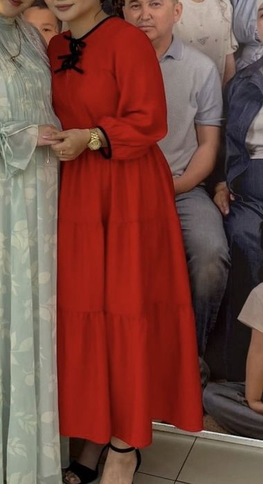 красное платье размер 46-48