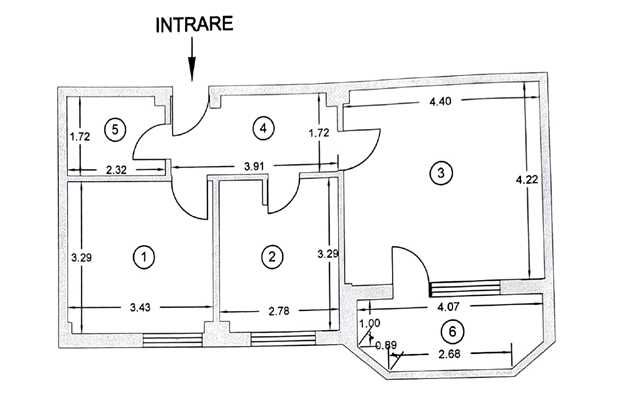 Apartament 2 camere decomandat, Ultracentral Libertății, Alexandria