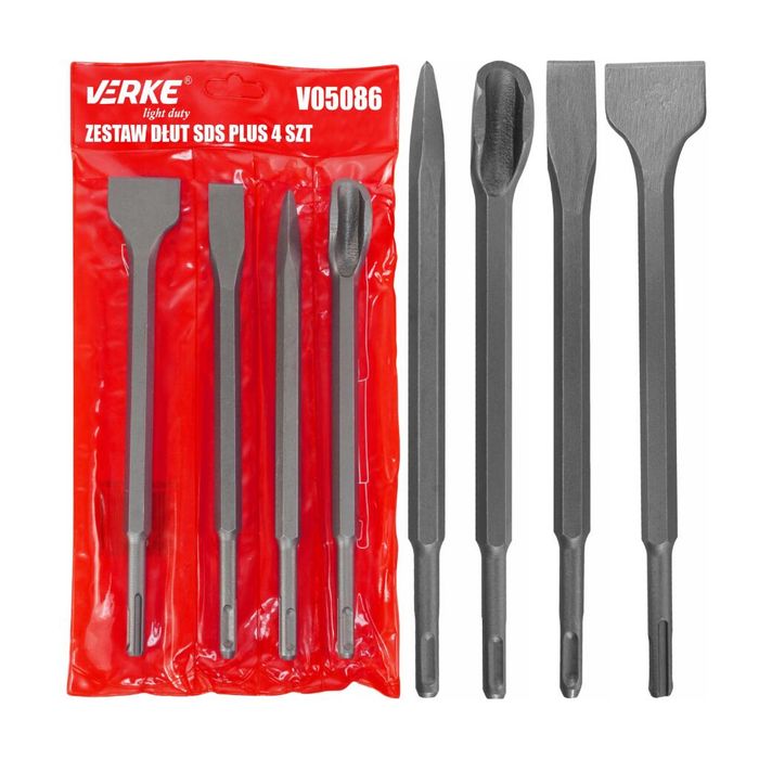 Set dalti SDS+ profesionale pentru tamplarie, 4 piese, Verke