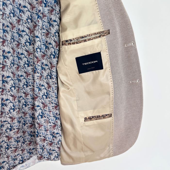 Мъжко сако в беж меланж Teodor