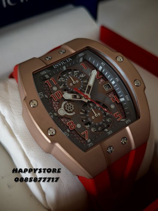 INVICTA Strada Red/Rose Gold 47 mm, Инвикта нов мъжки часовник