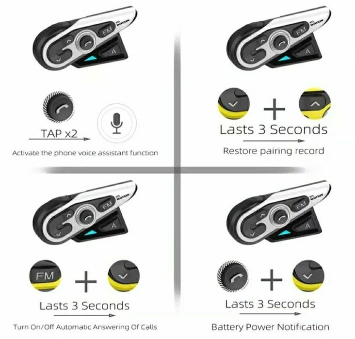 Intercom R15 interphon bluetooth casca moto ATV sistem comunicare walk