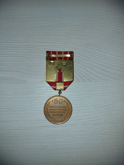 Medalie RSR - A 50-a aniversare a partidului comunist roman - 8 mai 1971