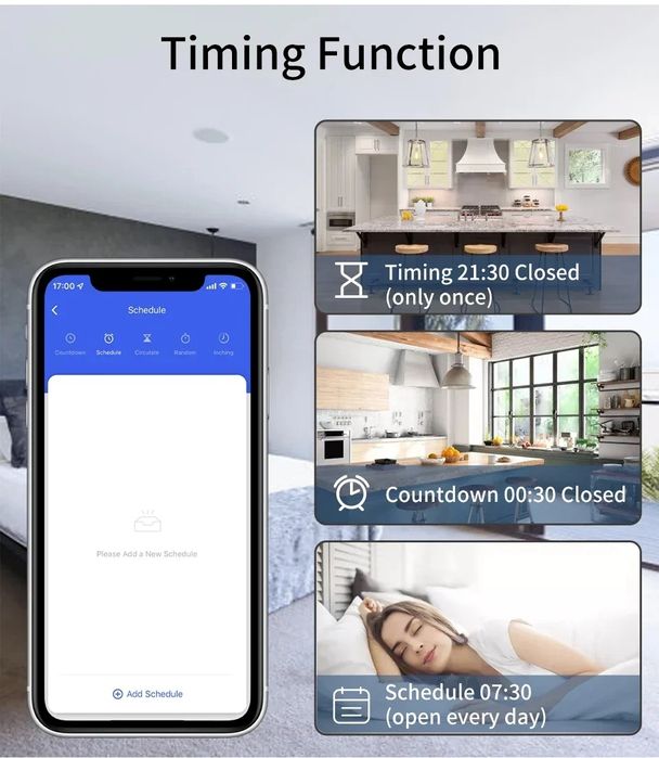 Tuya Smart WiFi мини-суич 16А + RF433Mhz безжичен бутон за управление