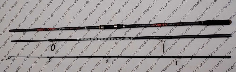 SET 4 Lansete 3,60 metri EASTSHARK CARP ROD din 3 bucati 3,75 LBS