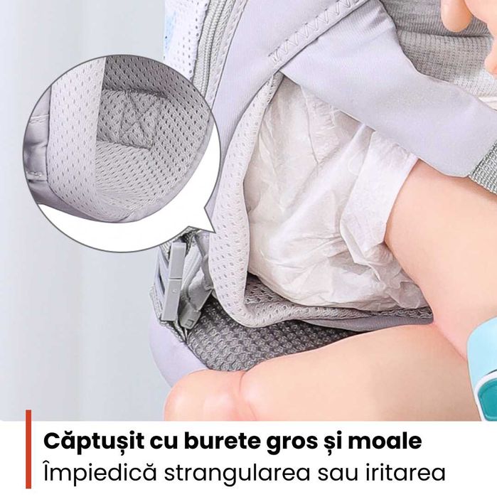 Marsupiu Bebelusi Ergonomic cu Scaunel 0-36 Luni, 4 Accesorii Incluse