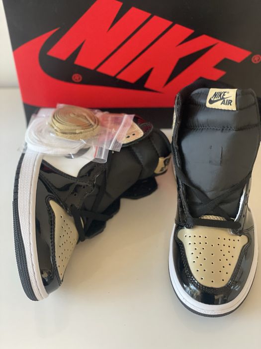 Air Jordan 1 Retro High Patent Gold Toe Full Box VerificareColet 36-45