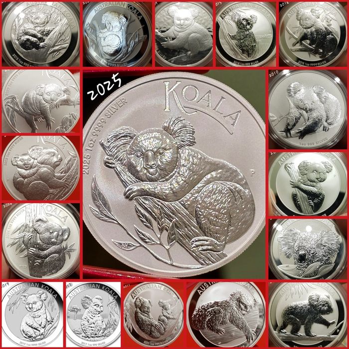 Koala 2009 - 2025 monede lingou argint 999