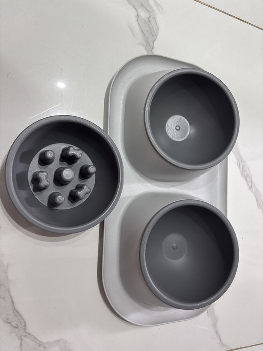 Миска для собак и кошек 2-в-1 + коврик + slow feeder