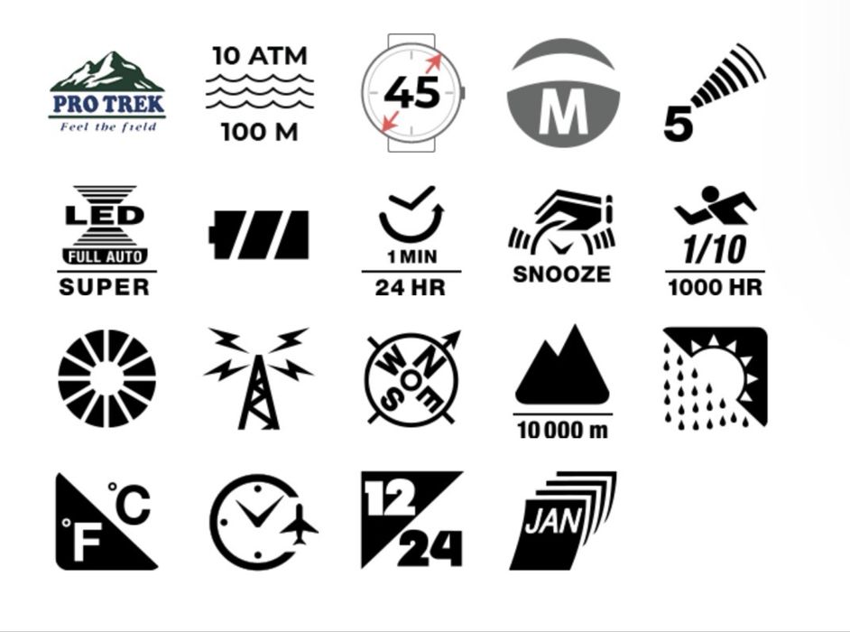 Чисто Нов Мъжки Часовник Casio Pro Trek PRW-35Y-1B