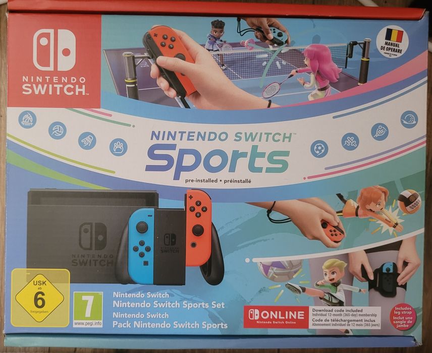 Nintendo switch cu joc sports (email),  accesorii originale