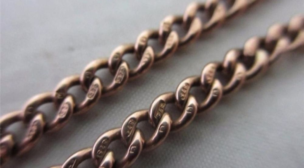 Златен синджир 9к розово злато