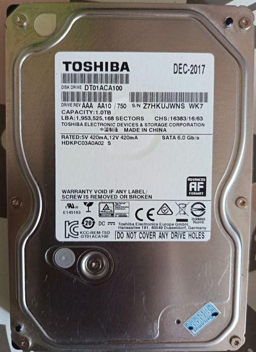 1TB HDD Toshiba, Seagate