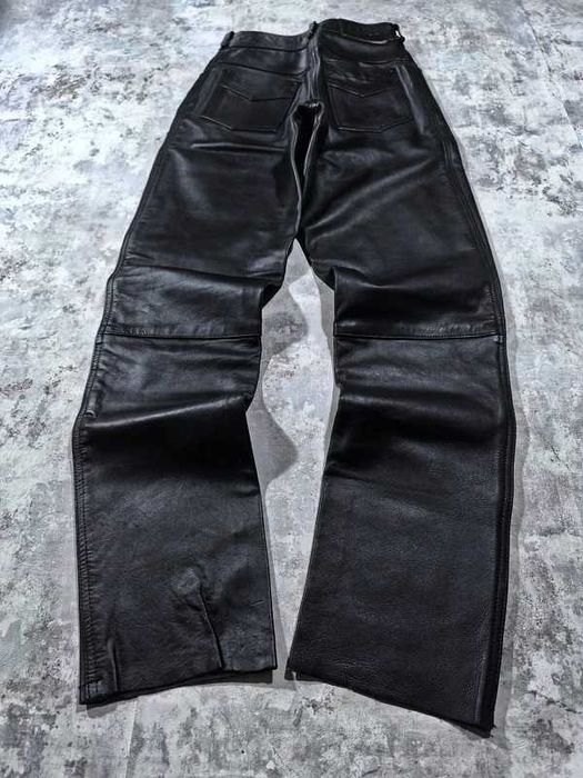 pantaloni moto piele