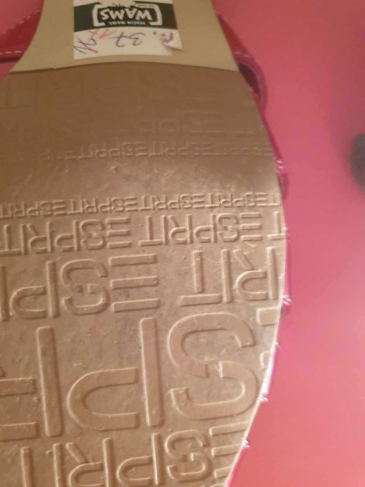 Papuci ESPRIT 36-37 noi, lac rosu