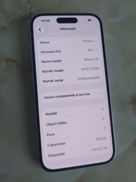 [16] Vând Apple iPhone 16 White Neverlocked (impecabil) //poze reale