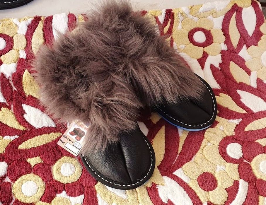 Botoșei pentru copii din blană naturală ovină