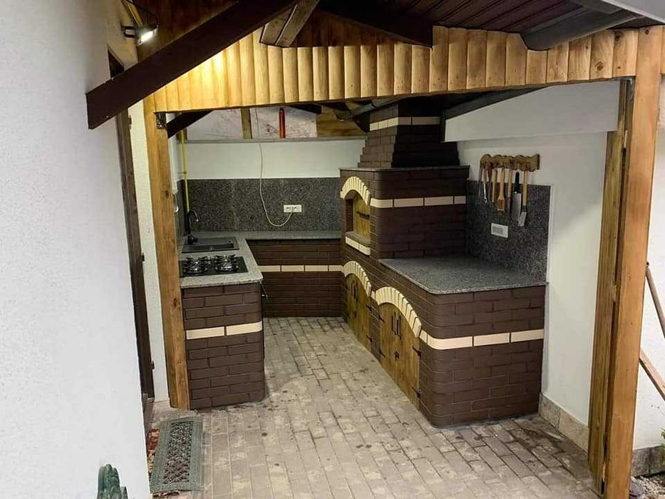 Cărămidă aparenta maro de zidărie - fațade, garduri, zidării aparente