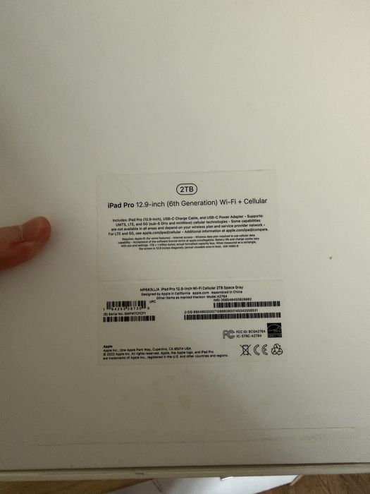 IPad Pro (6поколение) 2ТБ WiFi+5G