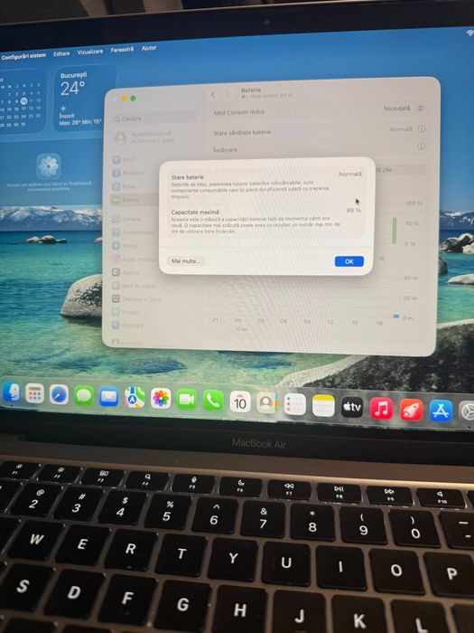 MacBook Air M1 13” (2020) – 8GB RAM, 256GB SSD – Stare impecabilă