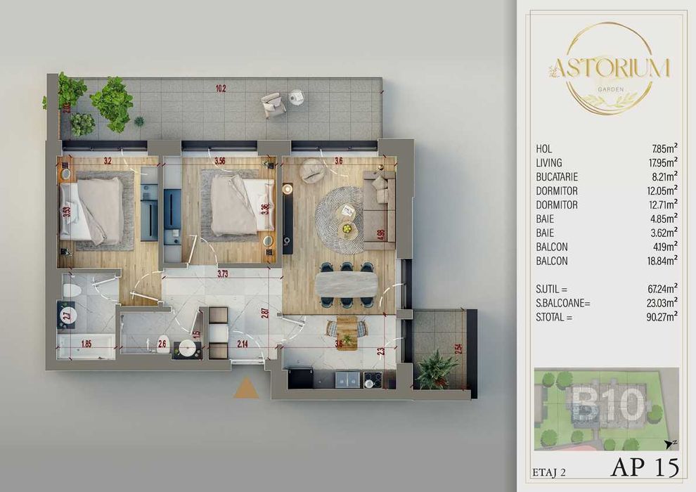 Apartament 3 Camere Finalizat în Ansamblu Rezidențial  Mutare Imediata